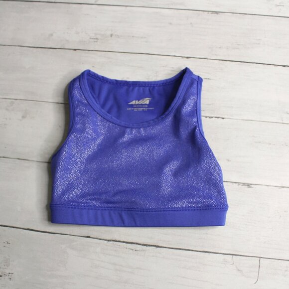 Avia Girl's Size 4-5 Athletic Crop Top Sports Bra - Picture 2 of 4